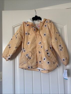 Toddler Carter's Yellow Floral Hooded Puffer Jacket